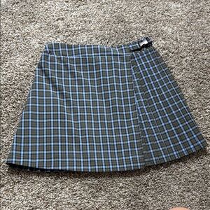 Wild Fable Blue Pleated A-Line Mini Skirt